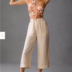 Cloth & Stone Cream Wide-Leg Pants